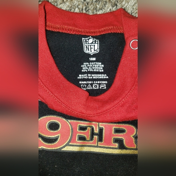 Official NFL| San Francisco 49ers 18M Baby Onesie - Picture 2 of 3